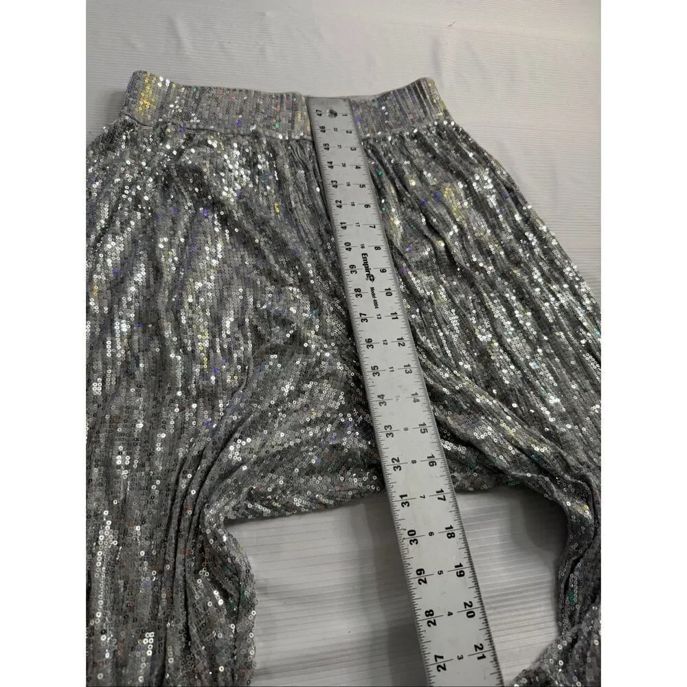 Michael Kors Women’s Silver Sequin Harem Pants Size Small